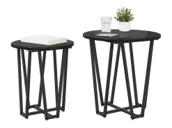Conjunto de mesas auxiliares 2 piezas Roble negro