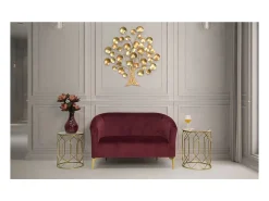 Conjunto de Mesitas Auxiliares VKH561, Oro, 42x42x53 cm, Kendra Home
