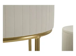 Conjunto de Mesitas Auxiliares VKH772, Beige, 50x50x90 cm, Kendra Home
