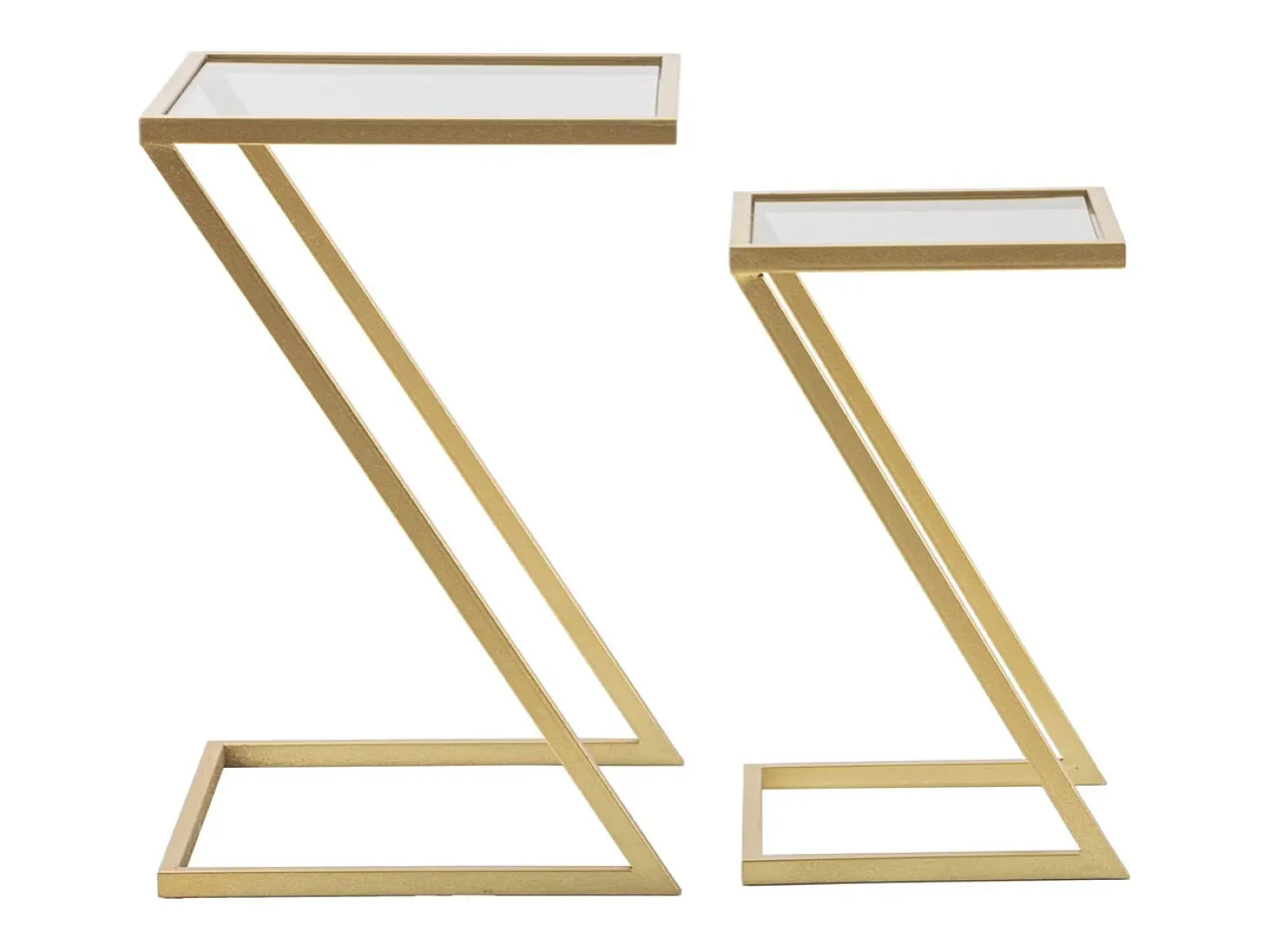 Conjunto de Mesitas Auxiliares VKH562, Oro, 40x40x60 cm, Kendra Home