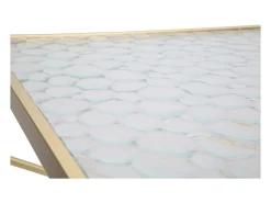 Conjunto de Mesitas Auxiliares VKH595, Oro, 50x50x100 cm, Kendra Home