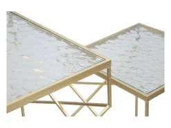 Conjunto de Mesitas Auxiliares VKH595, Oro, 50x50x100 cm, Kendra Home