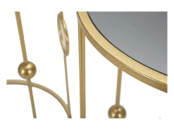 Conjunto de Mesitas Auxiliares Círculos 35, Oro, 50x50x100 cm, Kendra Home