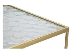 Conjunto de Mesitas Auxiliares VKH565, Oro, 31,5x31,5x68 cm, Kendra Home