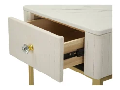 Conjunto de Mesitas Auxiliares VKH771, Beige, 45x45x90 cm, Kendra Home