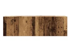 Conjunto de mueble de TV de pared de 5 piezas, madera vieja, madera de ingeniería