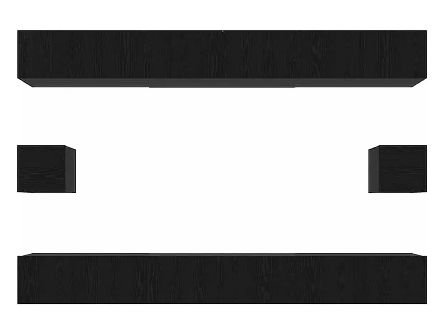 Conjunto de mueble de TV de 8 piezas Roble negro 100 x 30 x 30 cm