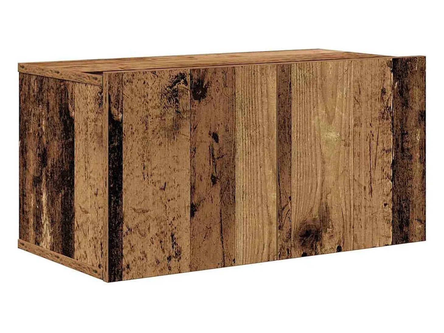 Conjunto de mueble de TV de 8 piezas, madera antigua, madera de ingeniería