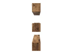 Conjunto de mueble de TV de 8 piezas, madera antigua, madera de ingeniería