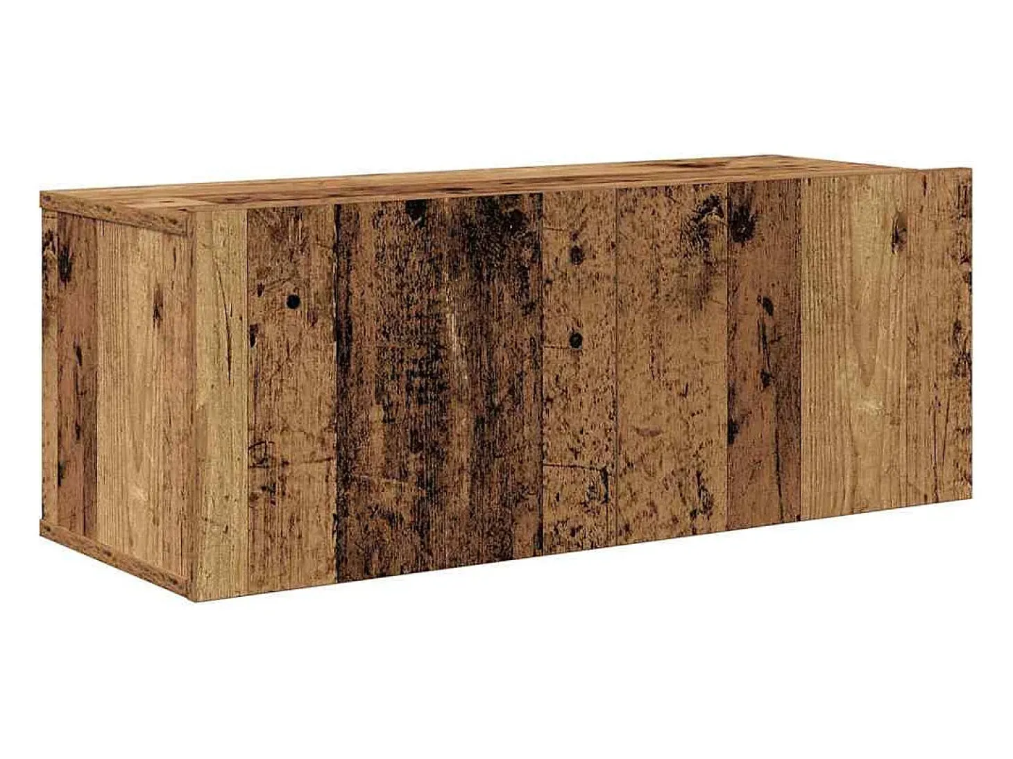 Conjunto de mueble de TV de 8 piezas, madera antigua, madera de ingeniería