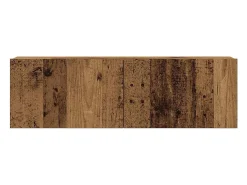 Conjunto de mueble de TV de pared de 5 piezas, madera vieja, madera de ingeniería