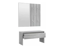 Conjunto de muebles de pasillo Sonoma Gray de madera de ingeniería