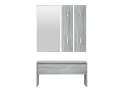 Conjunto de muebles de pasillo Sonoma Gray de madera de ingeniería