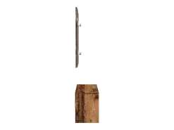 Conjunto de muebles de pasillo de madera vieja de ingeniería de madera