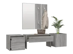 Conjunto de muebles de pasillo Sonoma Gray de madera de ingeniería