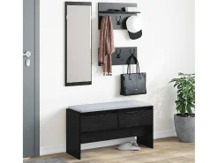 Conjunto de muebles de recibidor de 4 piezas de madera negra