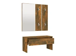 Conjunto de muebles de recibidor de madera de ingeniería de roble ahumado