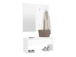 Conjunto de muebles de recibidor de madera de ingeniería blanca