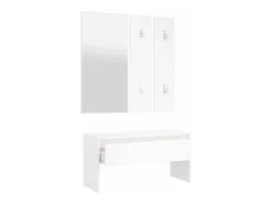 Conjunto de muebles de recibidor de madera de ingeniería blanca