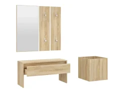 Conjunto de muebles de recibidor de madera de ingeniería de roble Sonoma