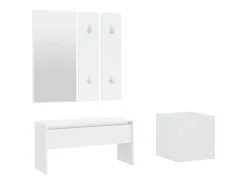 Conjunto de muebles de recibidor de madera de ingeniería blanca