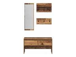 Conjunto de muebles de recibidor Madera antigua 90 x 31 x 46,5 cm