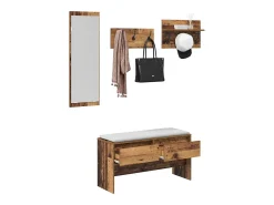 Conjunto de muebles de recibidor Madera antigua 90 x 31 x 46,5 cm