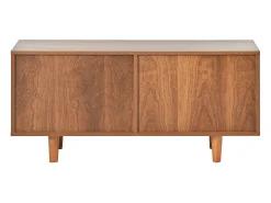 Conjunto de recibidor de ratán, cómoda y zapatero, MDF, nogal (147,5 x 50,2 x 12 cm)
