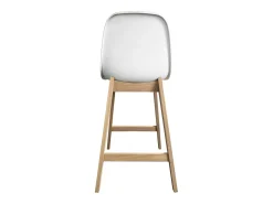 Conjunto de sillas de isla y bar de roble con asiento de plástico de 65cm ELIOS