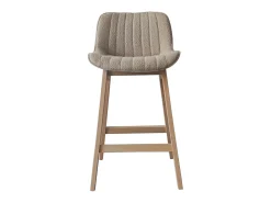 Conjunto de sillas de isla y bar de roble con asiento de tela de rizo MILK de 65 cm