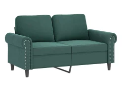Conjunto de sofá de 3 piezas con cojines Terciopelo Verde Oscuro