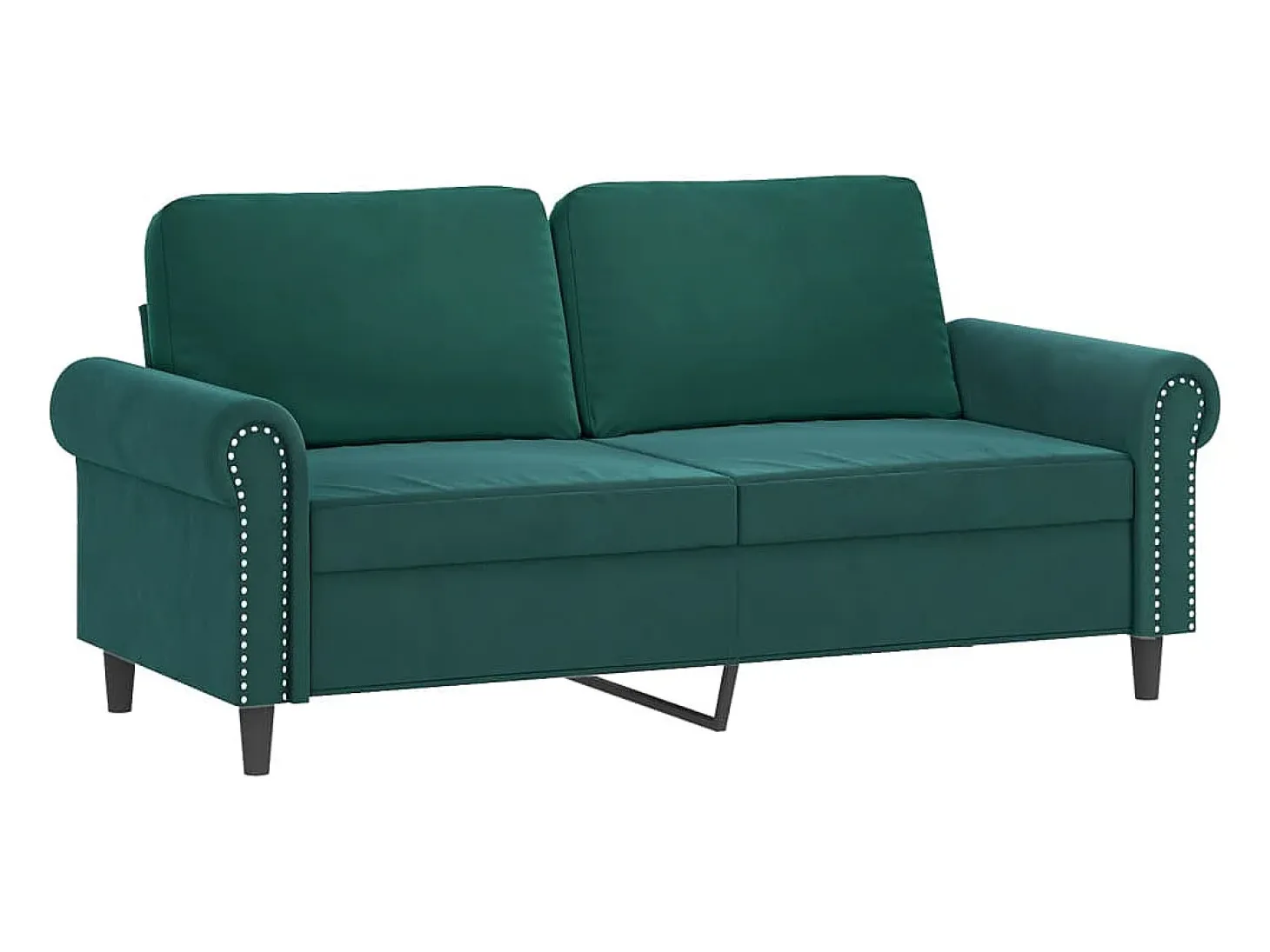 Conjunto de sofá de 3 piezas con cojines Terciopelo Verde Oscuro