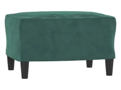 Conjunto de sofá de 3 piezas con cojines Terciopelo Verde Oscuro