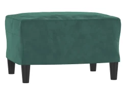 Conjunto de sofá de 3 piezas con cojines Terciopelo Verde Oscuro