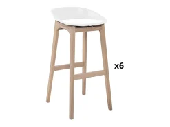 Conjunto de taburetes de bar de madera 65cm RIVA
