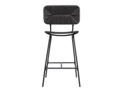 Conjunto de taburetes de bar e isla de metal con asiento de ratán 65cm TIDRA