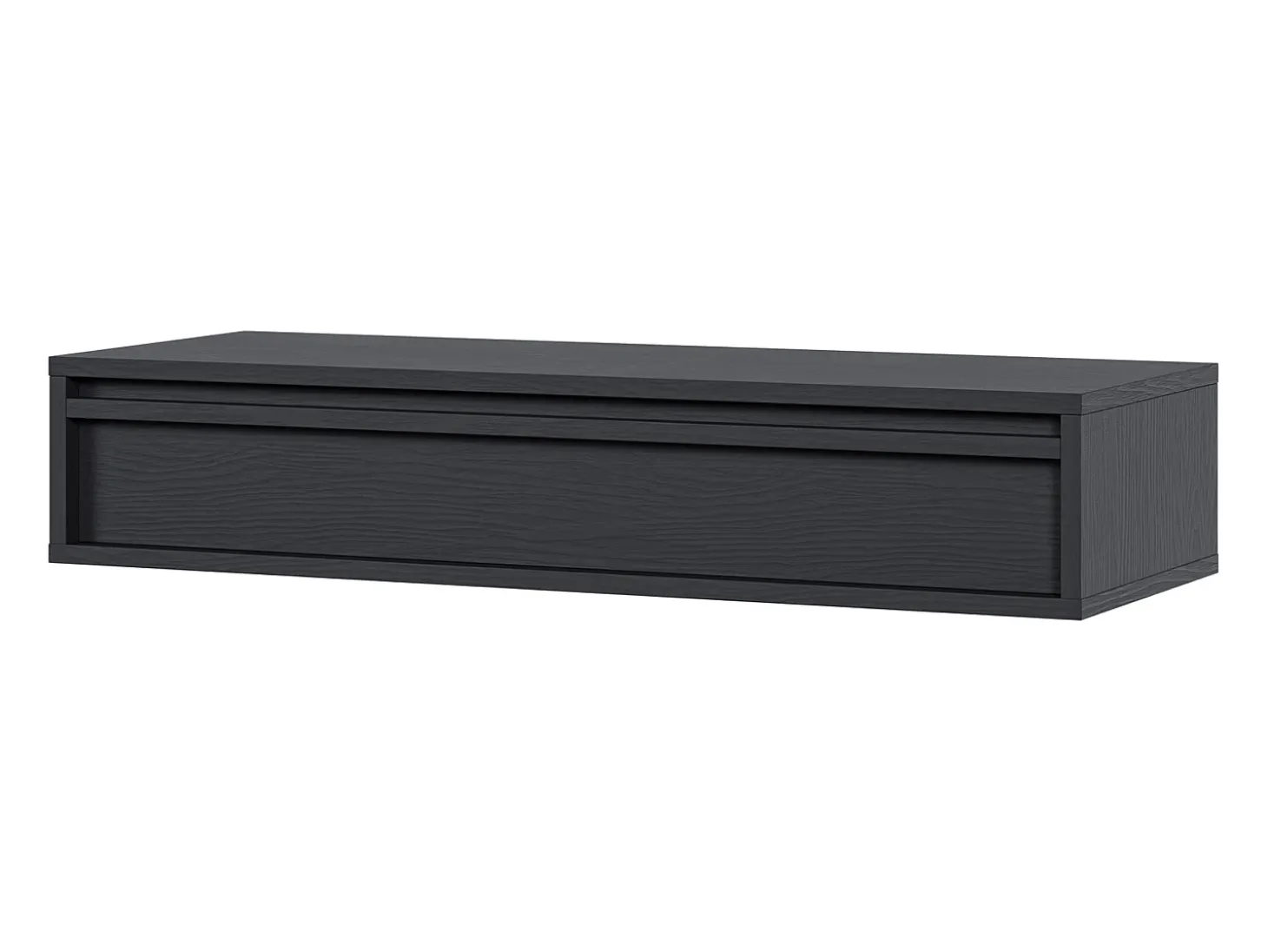 Consola - 90 cm - con cajón - suspendida - negro - EVO