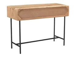 Consola 3 cajones de madera de acacia y metal negro - Natural claro - ALEVIA