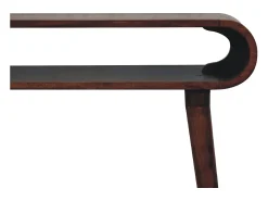 Consola Amaya estilo nórdico Artisan Furniture, 1 estante abierto, marrón oscuro