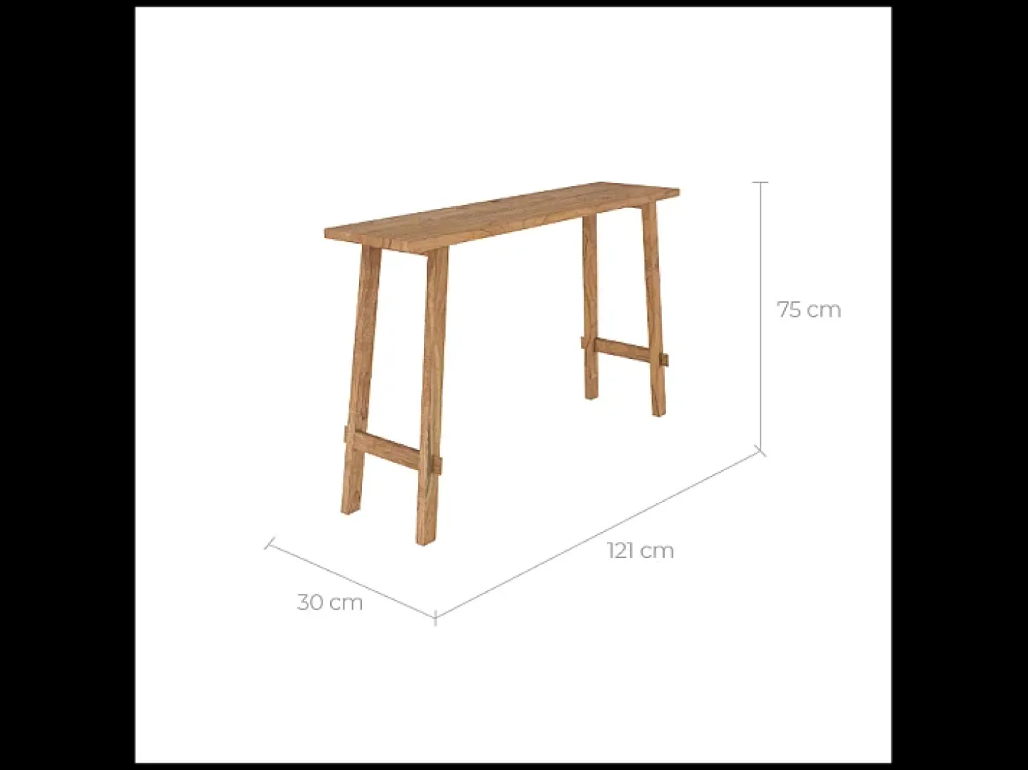 Consola Cahya de madera en teca recuperada - Cahya