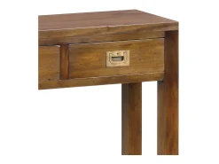 Consola colonial en madera maciza de caoba 3 cajones Falkane 110 cm