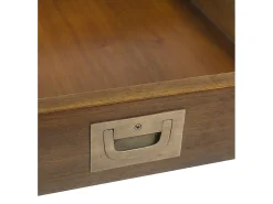 Consola colonial en madera maciza de caoba 3 cajones Falkane 110 cm