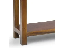 Consola colonial en madera maciza de caoba 3 cajones Falkane 110 cm
