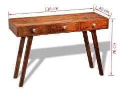 Consola con 3 cajones 76 cm Madera maciza