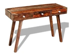 Consola con 3 cajones 76 cm Madera maciza