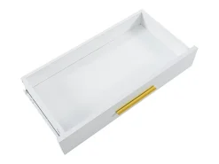 Consola con 2 cajones - estilo moderno - Blanco y Dorado