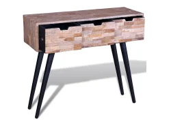 Consola con 3 cajones Madera de teca reciclada