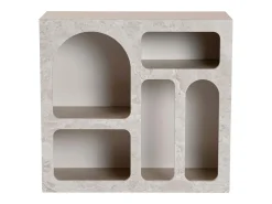 Consola con 5 compartimentos - Efecto mármol gris - LUELA