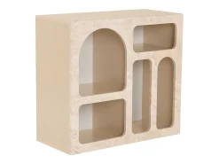 Consola con 5 huecos - Efecto mármol beige - LUELA