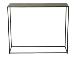 Consola con cable rectangular de metal negro